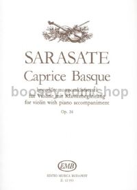 Caprice Basque, op. 24 for violin & piano