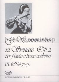 12 Sonatas Op. 2, Vol. 3: Nos. 7-9 - flute & piano