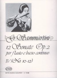 12 Sonatas Op. 2, Vol. 4: Nos. 10-12 - flute & piano