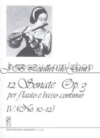 12 Sonatas Op. 3, Vol. IV: Nos. 10-12 for flute & piano