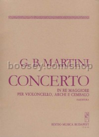 Concerto in D major for cello, strings & harpsichord (score)
