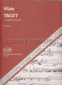 Tacet - string quartet (score)
