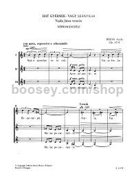 Hat gyermek- vagy leánykar, op. 32/d - children's choir (3-part)