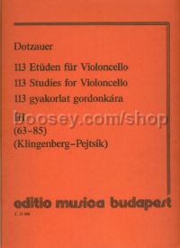 113 Studies for Violoncello, Vol. 3 - cello solo