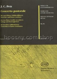 Concerto pastorale for 2 flutes (treble recorders), strings & thorough bass (score & parts)