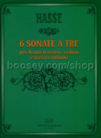 6 Trio Sonatas - flute, violin & basso continuo (score & parts)