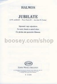 Jubilate (from Psalm 99) - male, female, or mixed voices