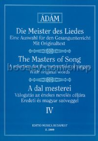 Die Meister des Liedes (A dal mesterei) IV for high voice & piano
