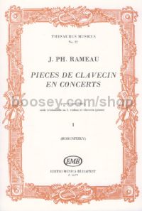 Pièces de clavecin en concerts, I - violin (flute), cello (violin) & harpsichord (score & parts)