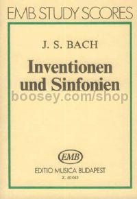 Inventions and Sinfonias BWV 772-801 - piano solo (study score)