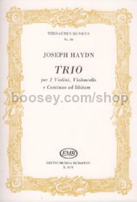 Trio (Hob. V: G1) - 2 violins, cello & continuo ad lib. (score & parts)