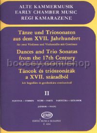 Dances and Trio Sonatas from the 17th Century, Vol. 2 for 2 violins & cello with continuo (score & p