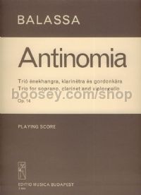 Antinomia op. 14 - soprano, clarinet & cello (playing score)