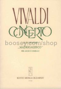 Concerto in D minor, 'Madrigalesco', RV129 - strings & harpsichord (score)