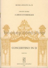 Concertino in D (1769) - flute, guitar & strings (score)