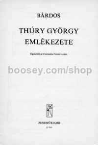 Thury Gyorgy emlekezete - upper voices (3-part)