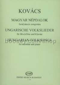 Hungarian Folksongs for recorder & piano