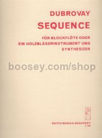 Sequence - recorder or a woodwind instrument & synthesizer (playing score)