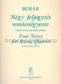 Four Notes for String Quartet - string quartet (score & parts)