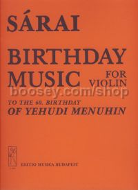 Birthday Music for violin solo