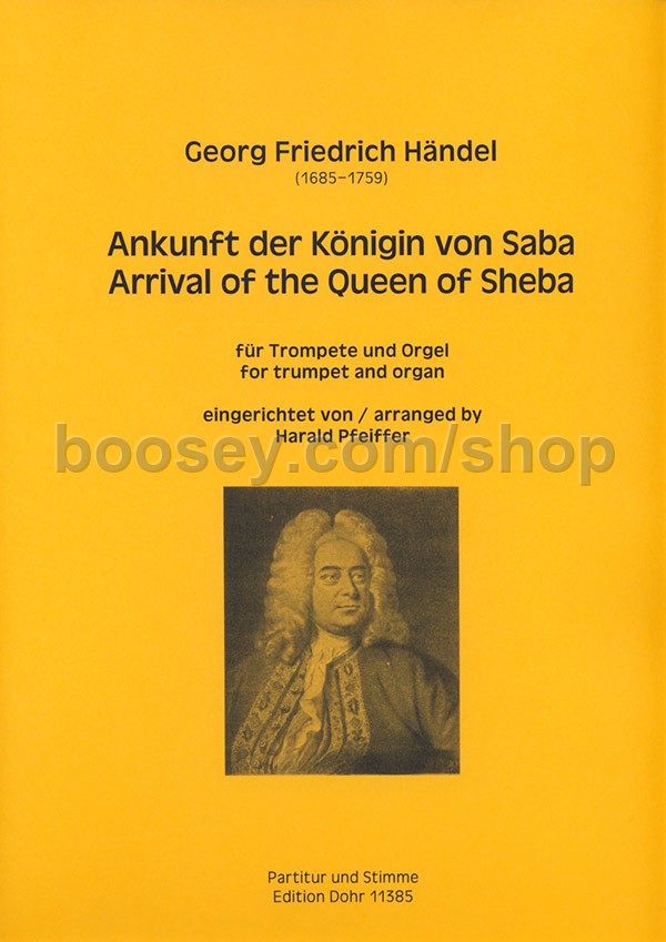 Händel, Friedrich Arrival of the Queen of Sheba trumpet & organ
