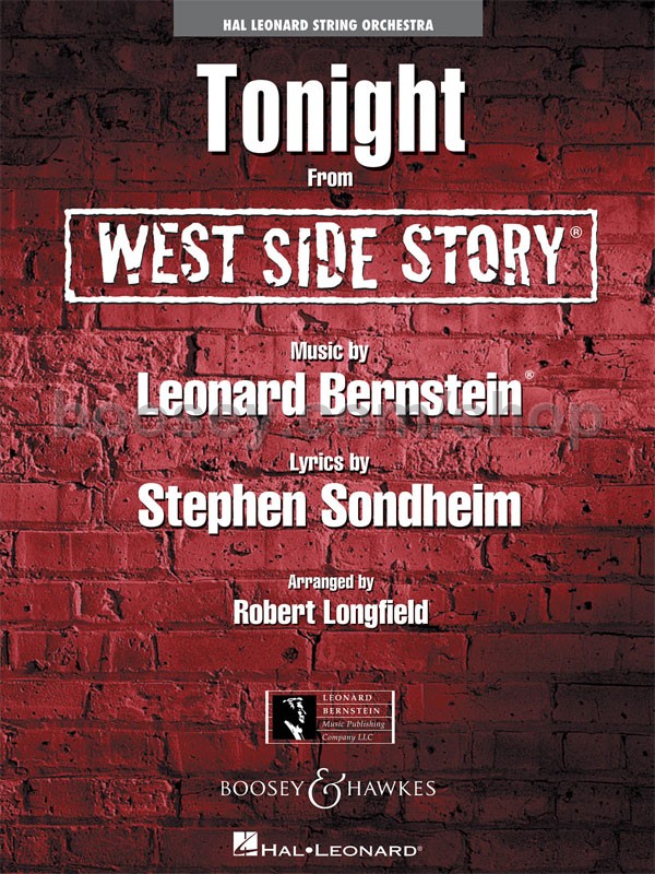 Bernstein Leonard Tonight From West Side Story String Orchestra Score Parts
