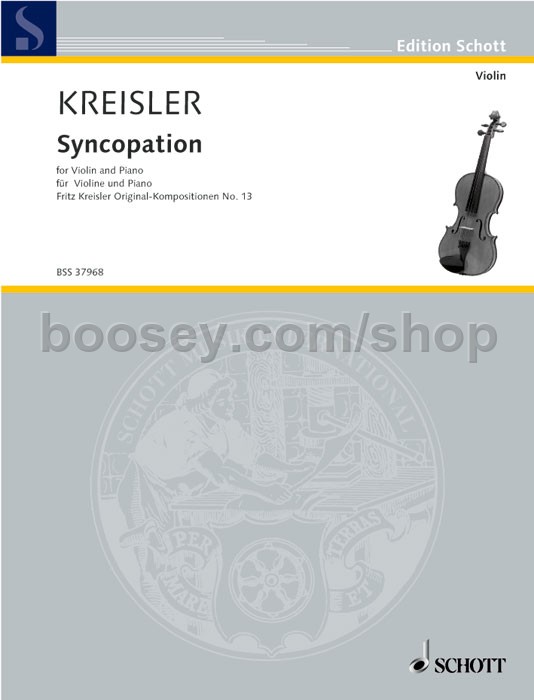 Fritz Kreisler - Syncopation (Violin  Piano)