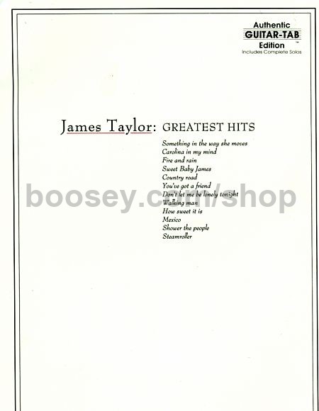 Taylor James Greatest Hits Guitar Tab Taylor James Greatest Hits Guitar Tab