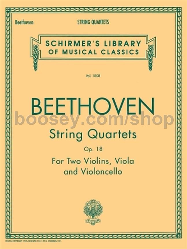 Ludwig van Beethoven String Quartets Op. 18 Complete (Set of Parts)