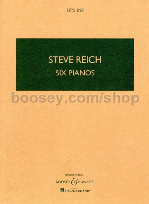 Steve Reich Six Pianos