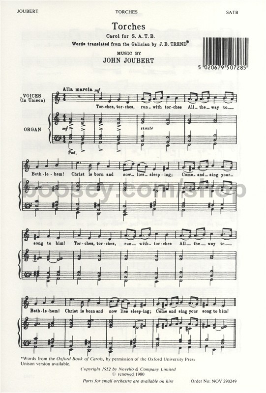 John Joubert Torches (SATB)