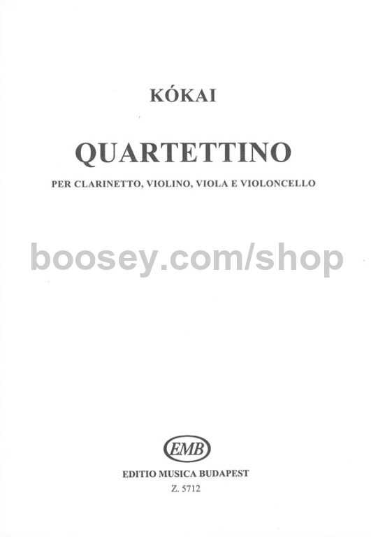 Kókai, Rezso Quartettino violin, viola & cello (score