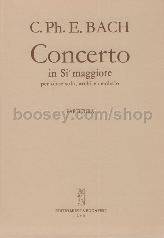 Bach, Carl Philipp Emanuel Concerto in Bb major oboe, strings