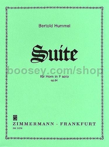 Bertold - Suite Op. 64 Solo for Horn In F