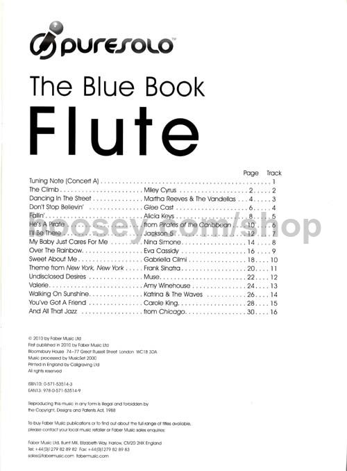Cd Pure Solo Blue Book Flute