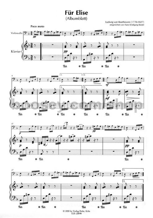 Mein Erster Beethoven Noten - Leichte Klavierstücke Inkl. Für Elise & Mondscheinsonate