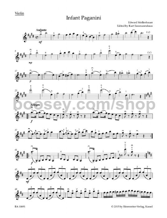 The infant paganini violin sheet music pdf Clearance