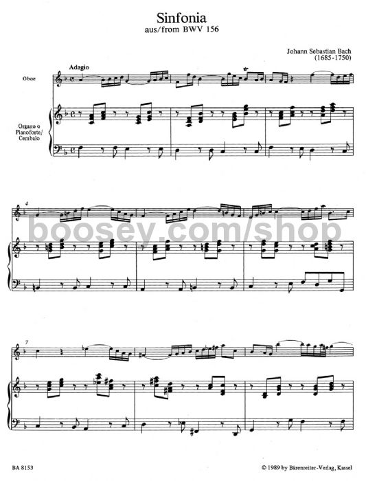 Johann Sebastian Bach The Most Beautiful Oboe Solos from the Church