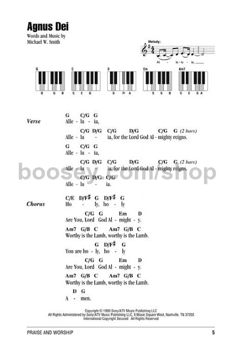 Various - Praise & Worship (Piano Chord Songbook)