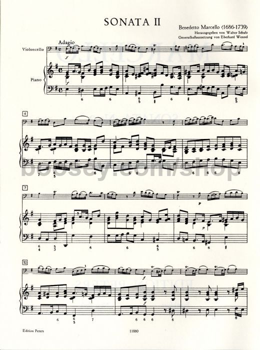Marcello cello sonata Clearance