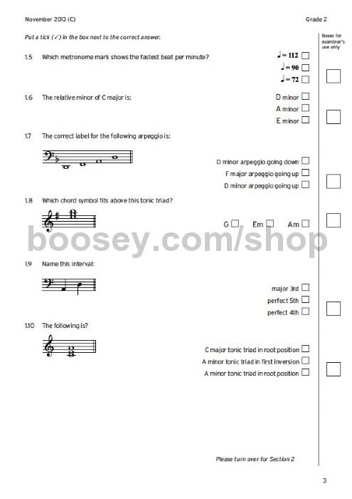 Music Theory Past Papers 2013 Grade 2 Trinity College London - 